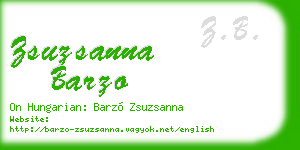 zsuzsanna barzo business card
