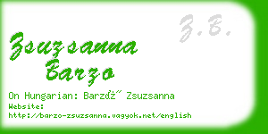 zsuzsanna barzo business card